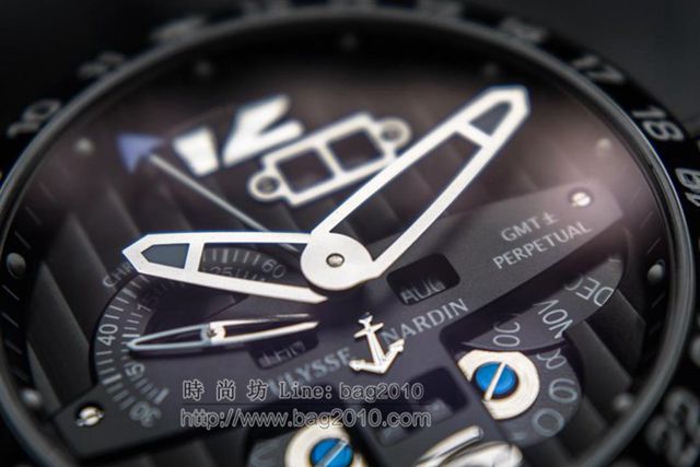 Ulysse Nardin手錶 航海世家 Black Toro萬年曆腕表 雅典萬年曆機械男表 雅典高端男士腕表  hds1281